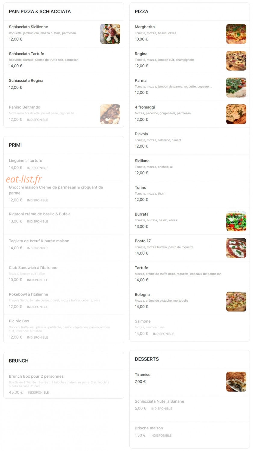 Da Andrea — carte page 1