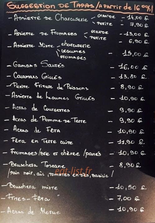Da Flavio Milano — carte page 1
