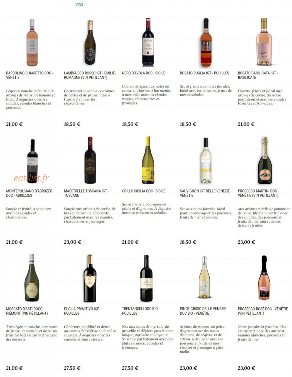 Del Arte — carte page 10