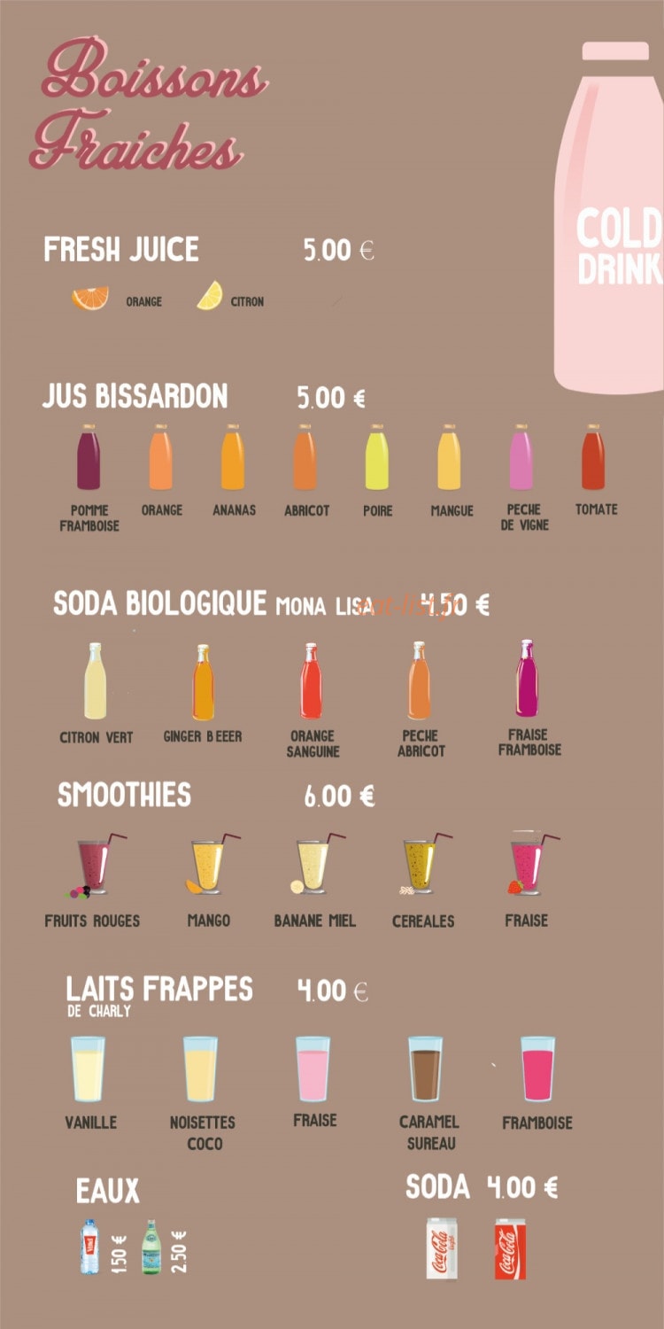 Delarosa cafe — carte page 7