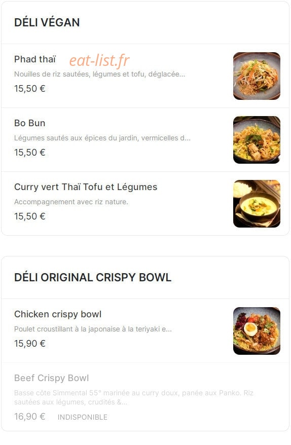 Deli Bowl — carte page 5