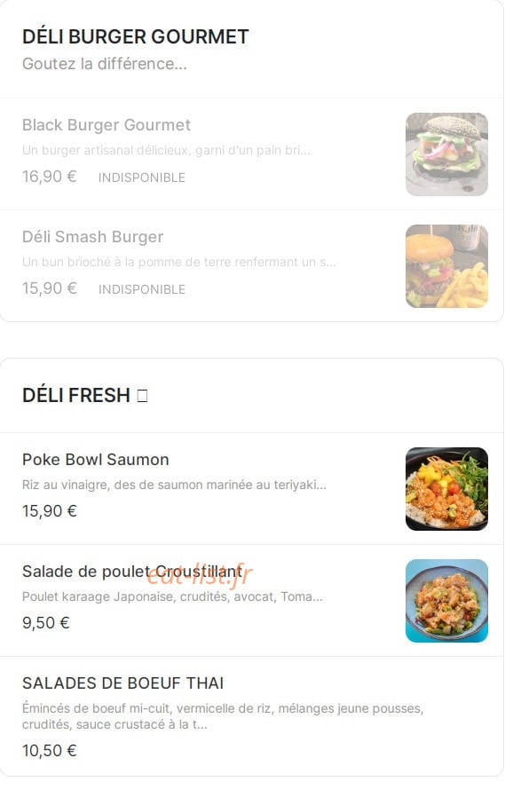 Deli Bowl — carte page 3