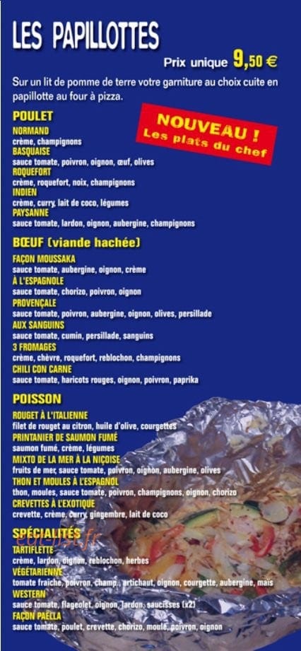 Euro pizza — carte page 3
