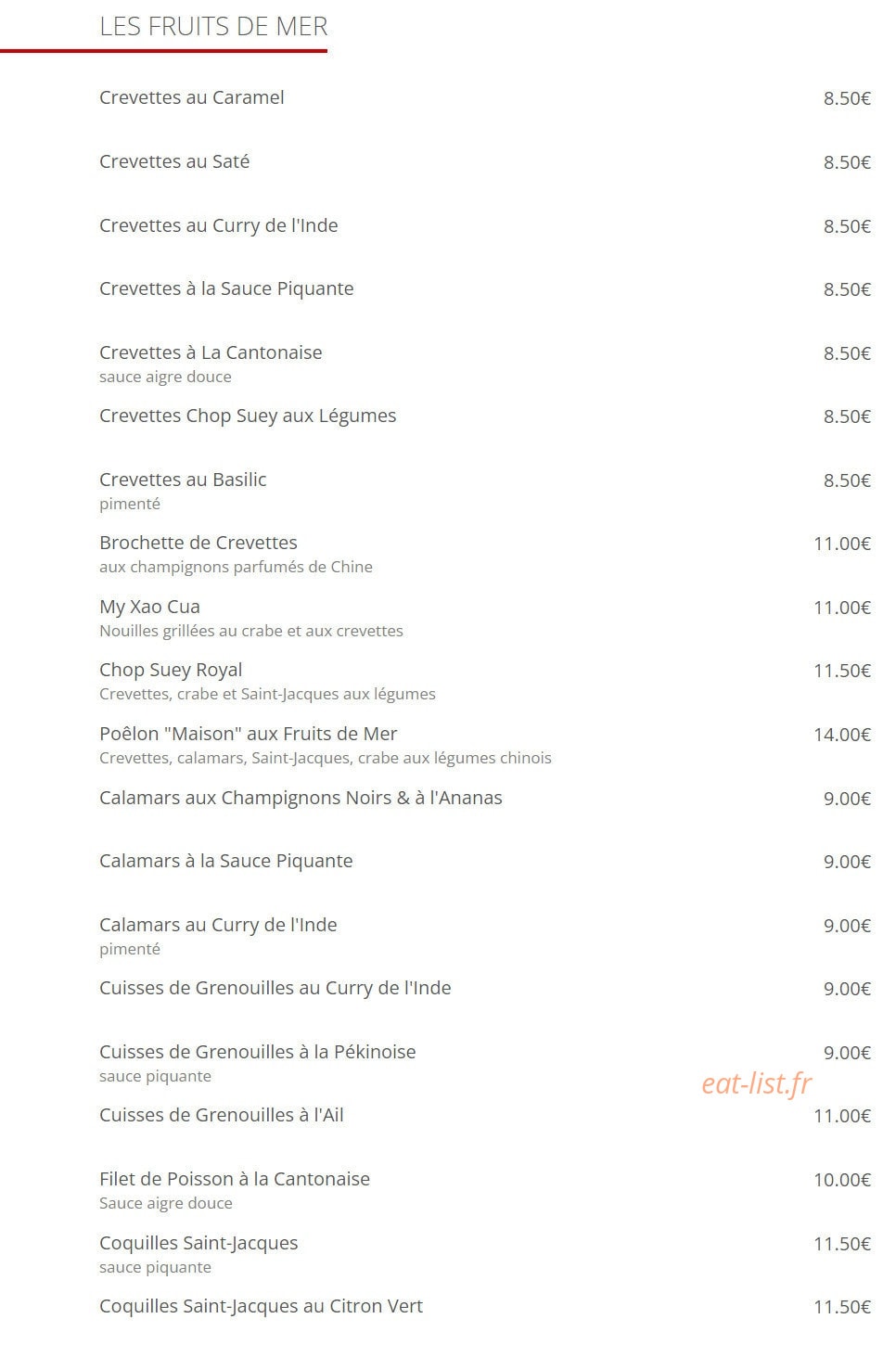 Fleur de Jade — carte page 6