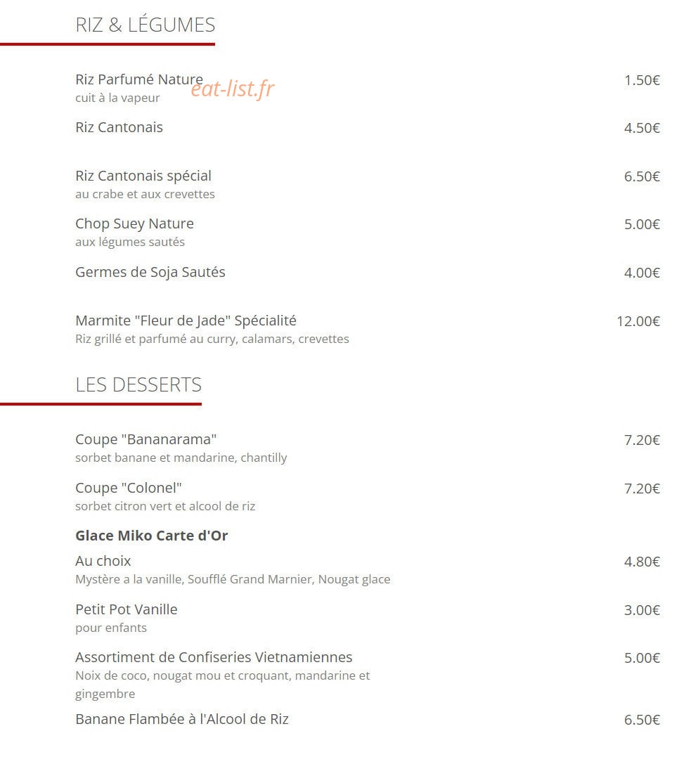 Fleur de Jade — carte page 9