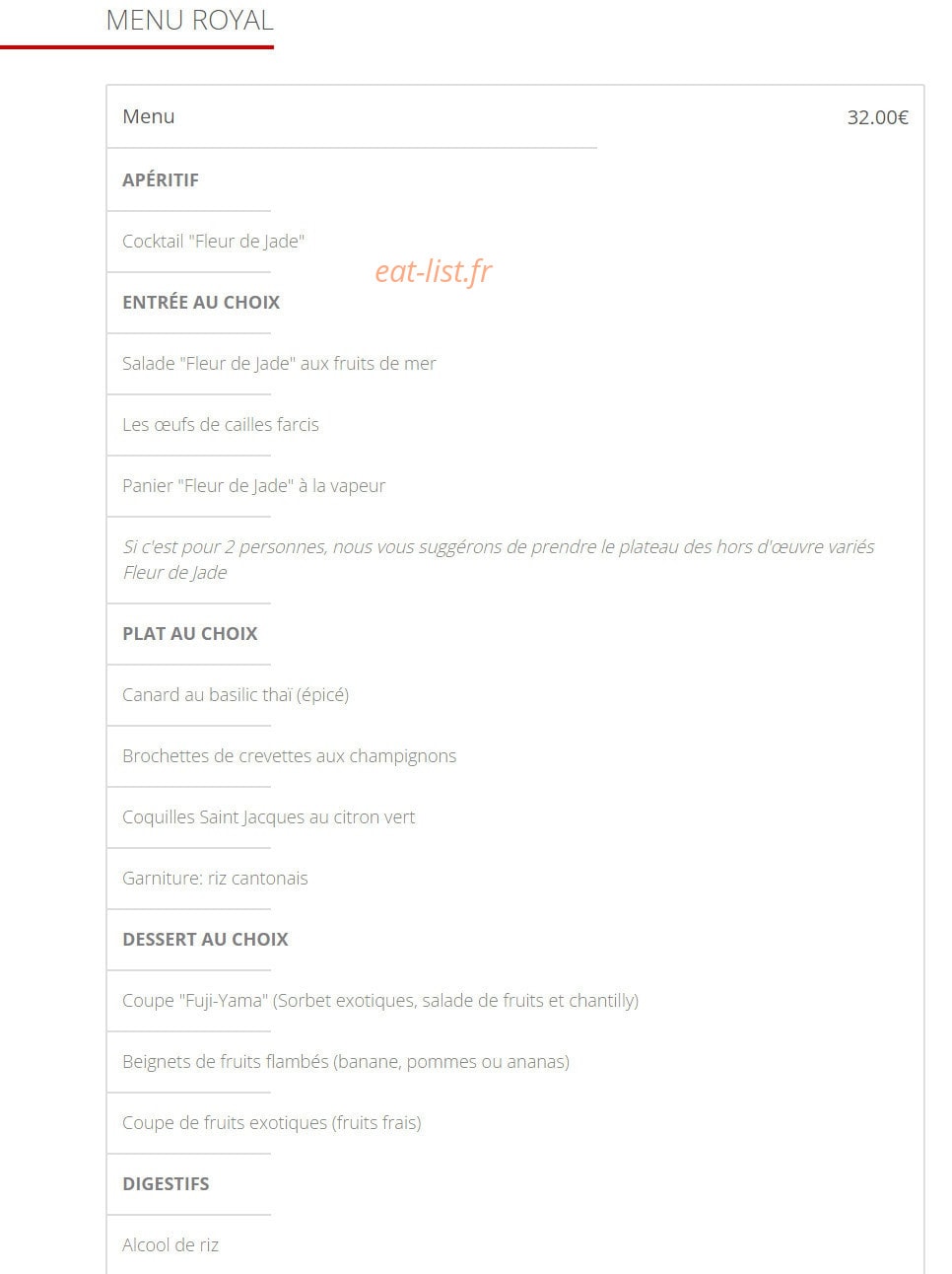 Fleur de Jade — carte page 3