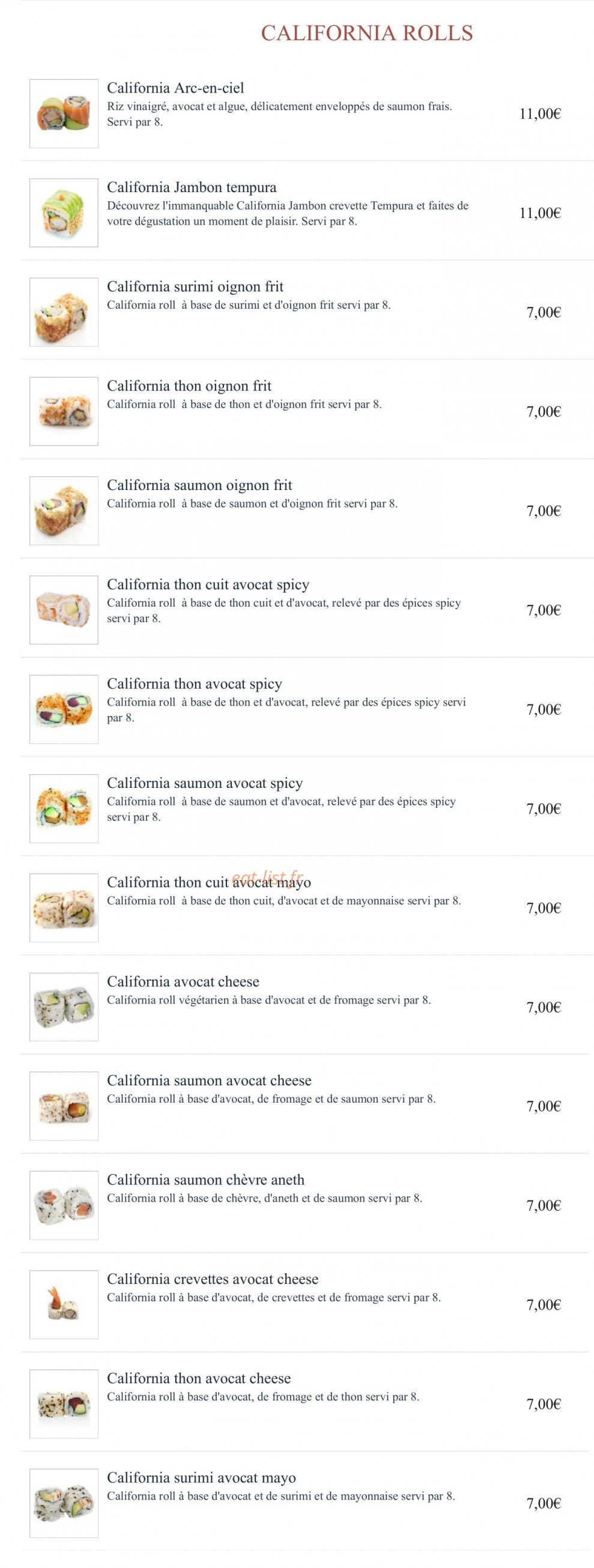 Fun Sushi — carte page 4