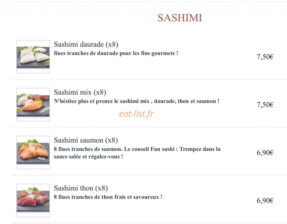 Fun Sushi — carte page 7