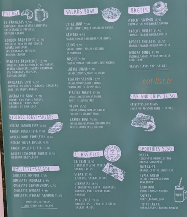 Garden Café — carte page 2