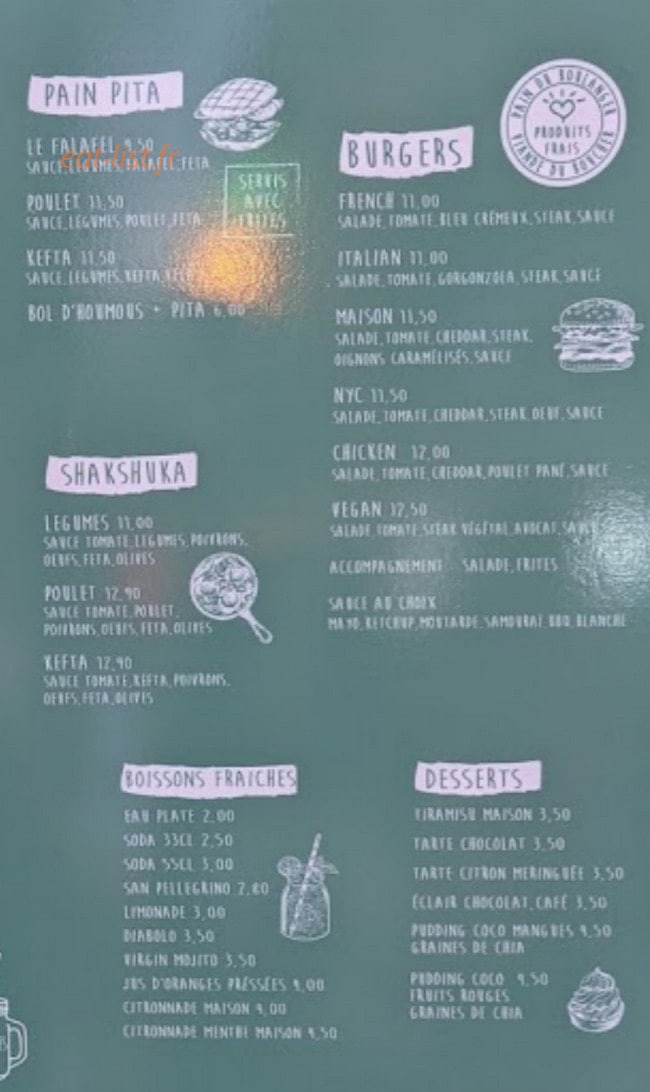 Garden Café — carte page 3