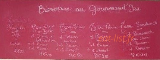 Gourmand'isa — carte page 2