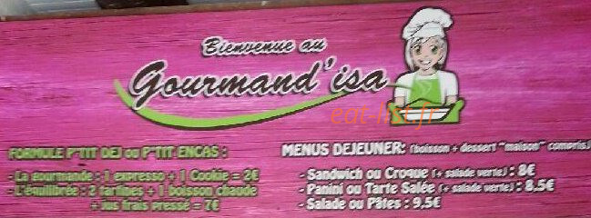 Gourmand'isa — carte page 1