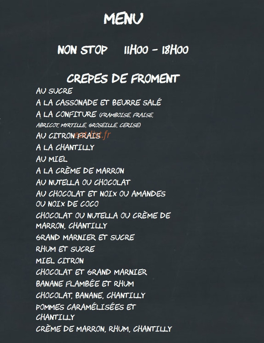 Granny's — carte page 1