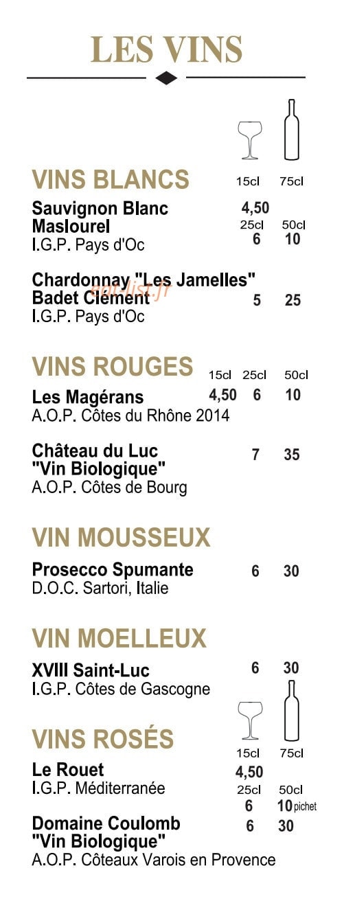 Hotel Monsigny — carte page 3