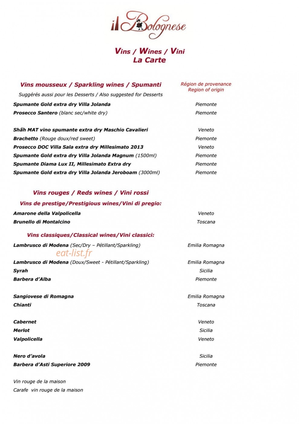 Il bolognese — carte page 13