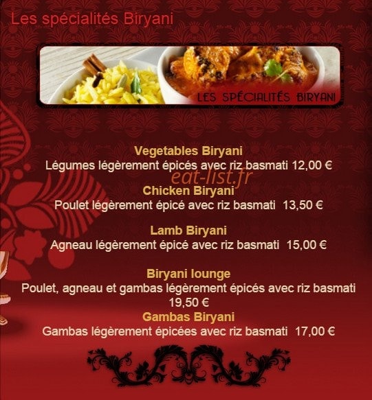 Indian Lounge — carte page 9