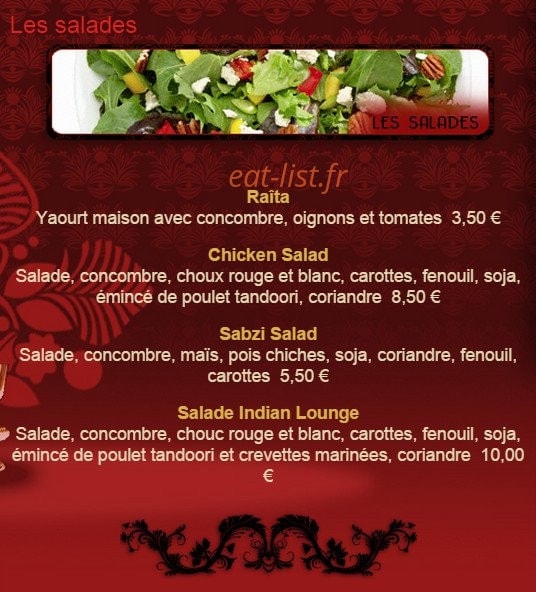 Indian Lounge — carte page 2