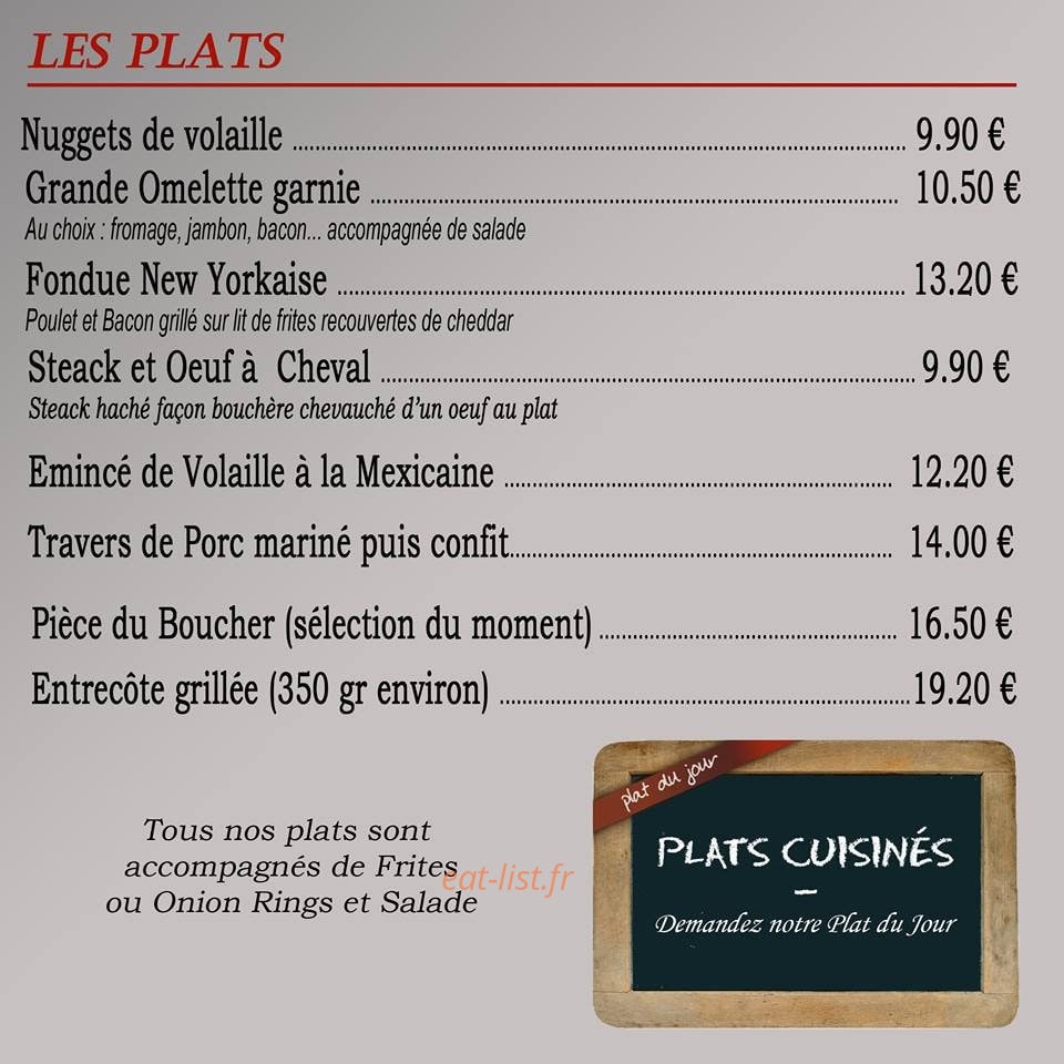 Kililie's cafe — carte page 1