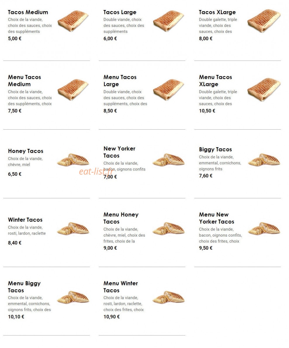 Korner's — carte page 4