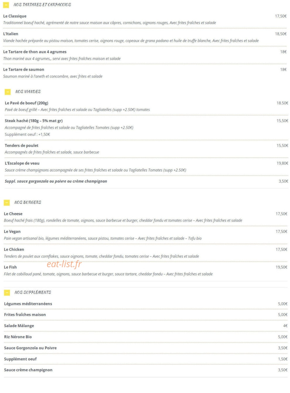 L' Agrume — carte page 4