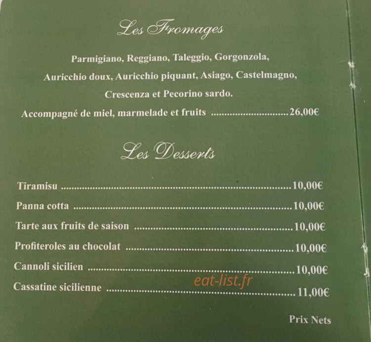 L'Antica Trattoria — carte page 6