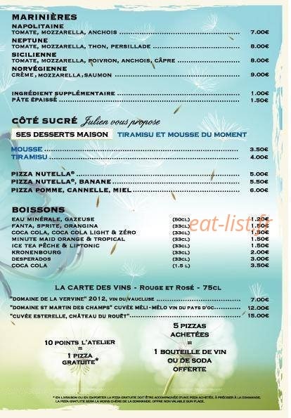 L'Atelier De Julien — carte page 3