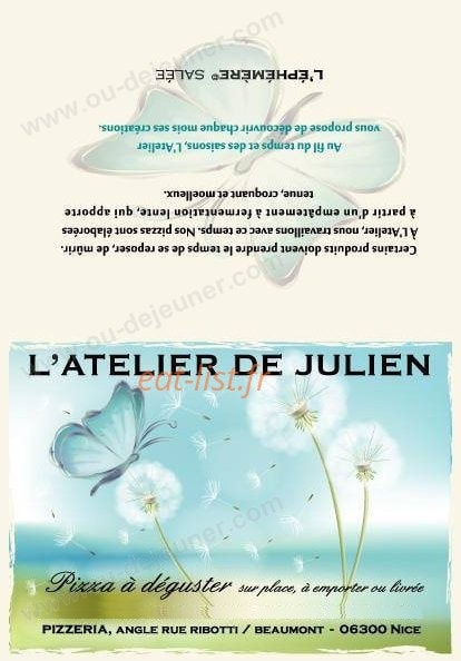 L'Atelier De Julien — carte page 1