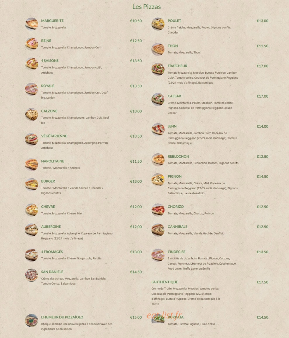 L'Authentique — carte page 1