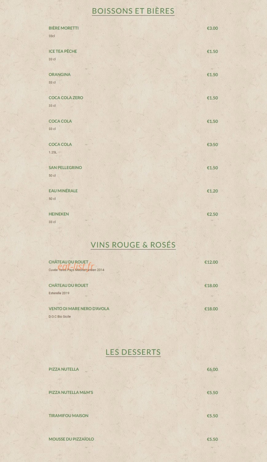 L'Authentique — carte page 4