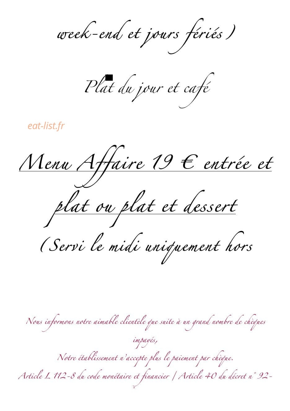 L'Horloge — carte page 15