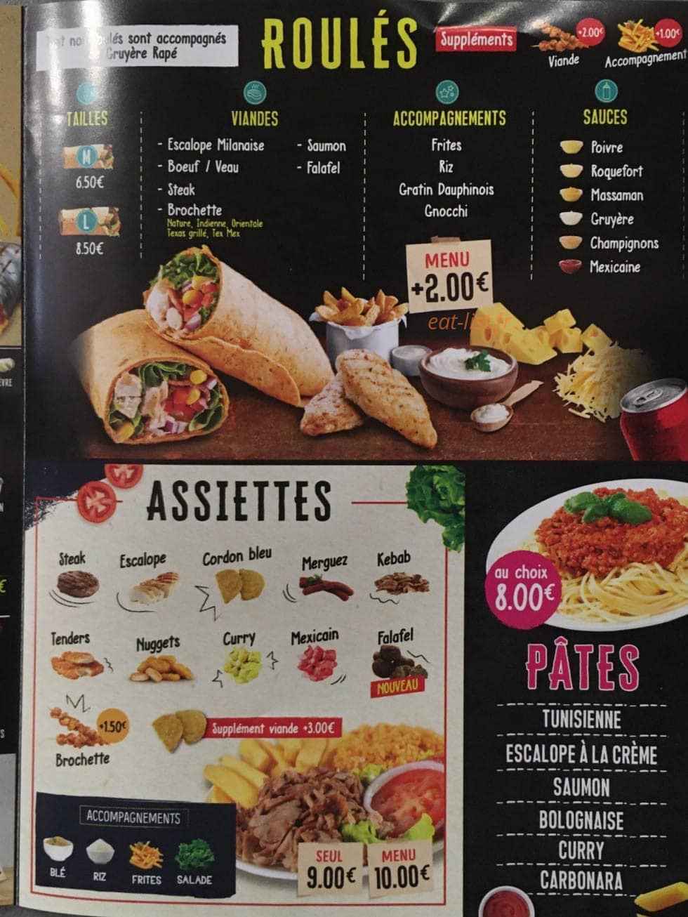 L'Original Food — carte page 2