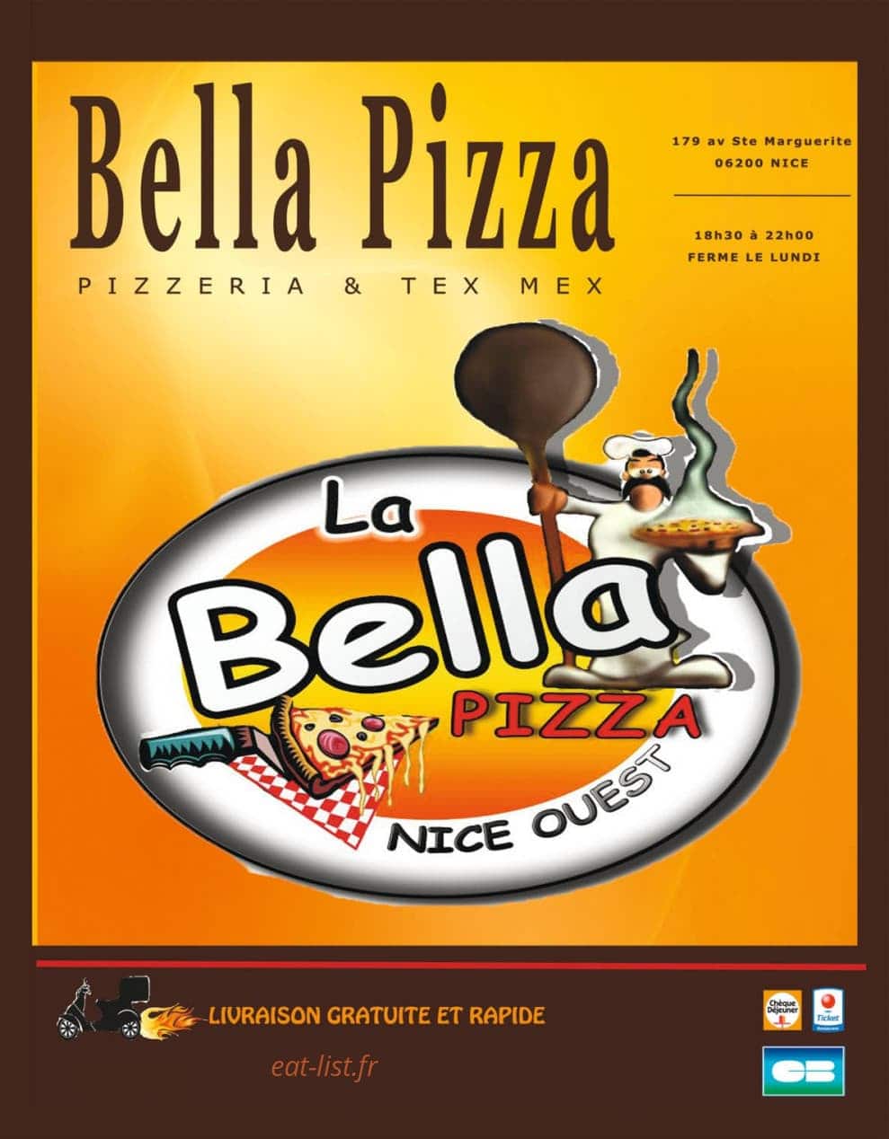 La Bella Pizza — carte page 1