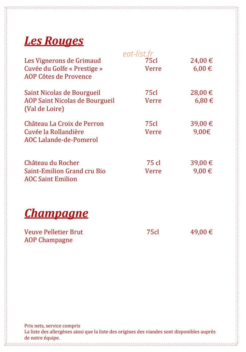 La Beluga — carte page 7