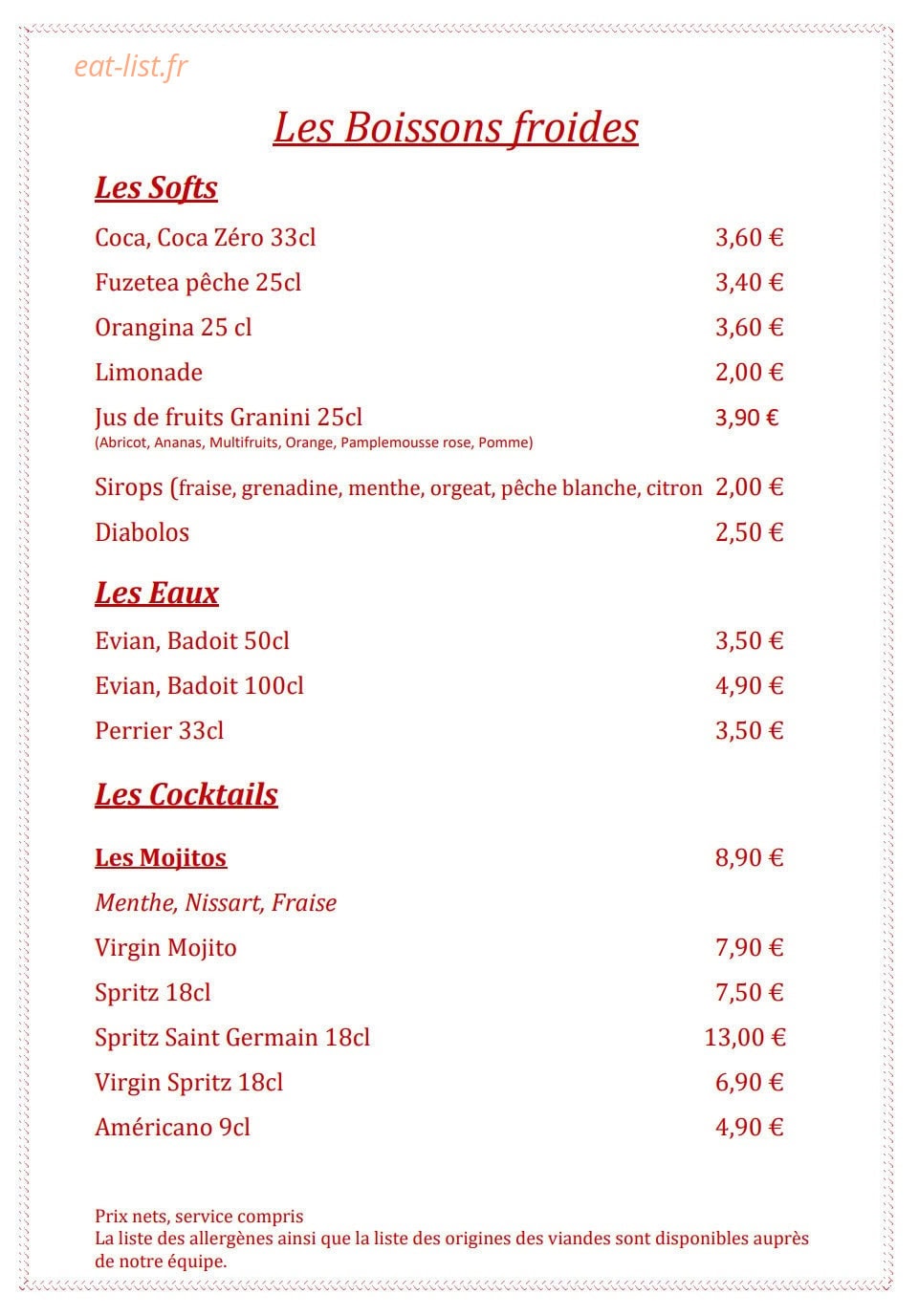 La Beluga — carte page 4