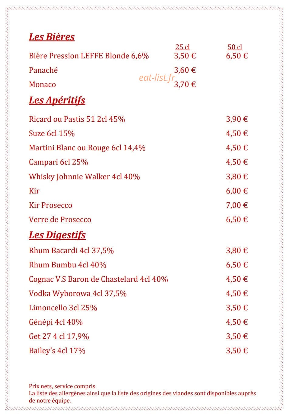 La Beluga — carte page 5