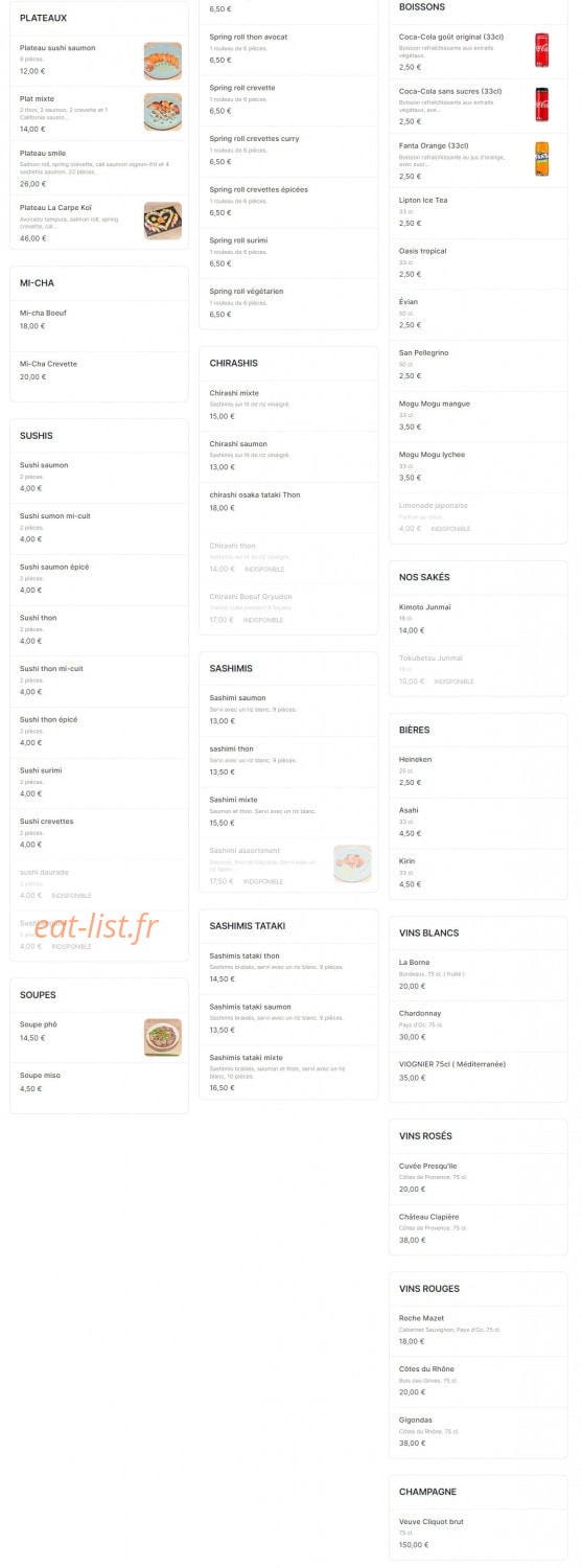 La carpe koï — carte page 2