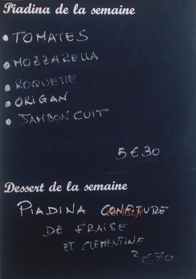 La Casa della Piadina — carte page 1