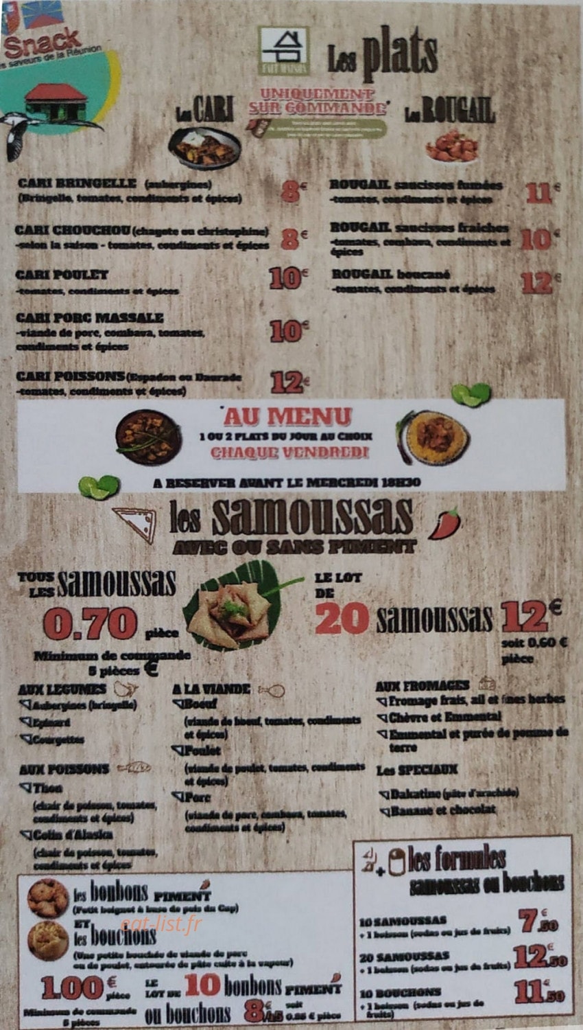La Case à Samoussa — carte page 2