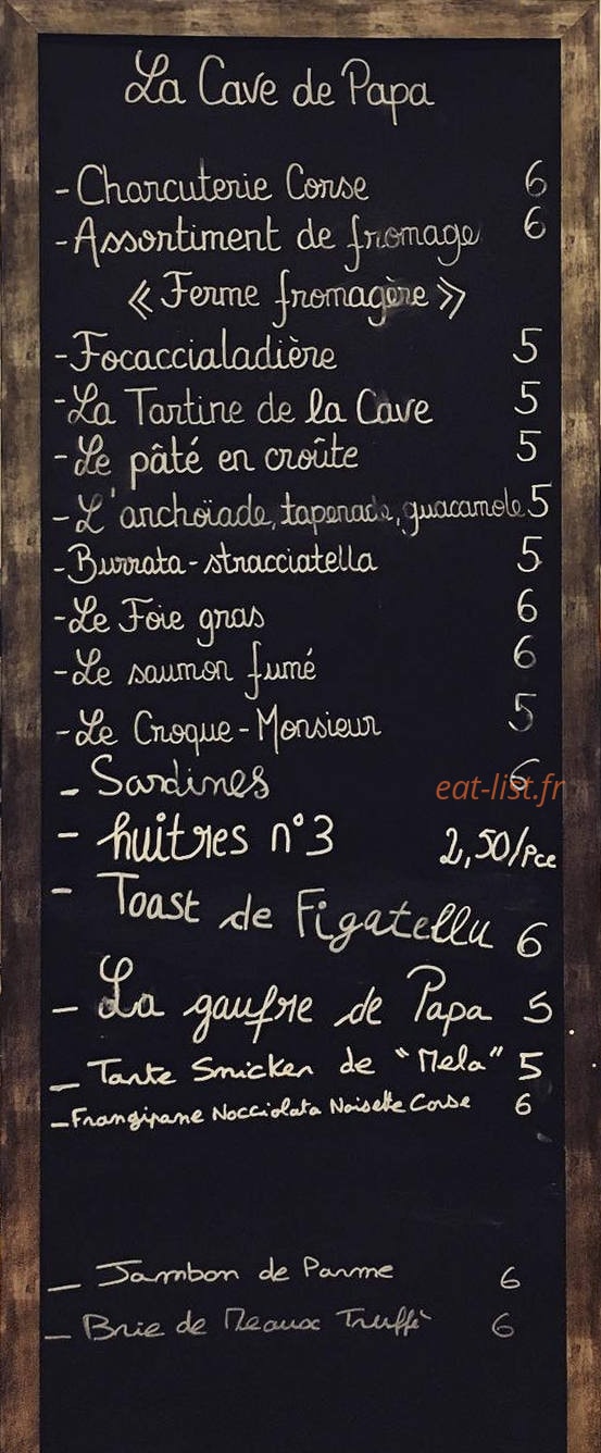 La cave de papa — carte page 1