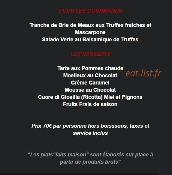 La Chaumière — carte page 5