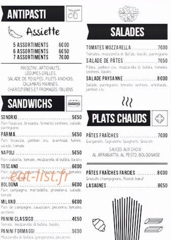 La Gazzetta Caffe — carte page 2