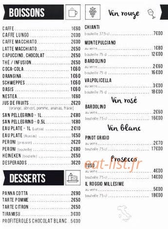 La Gazzetta Caffe — carte page 3