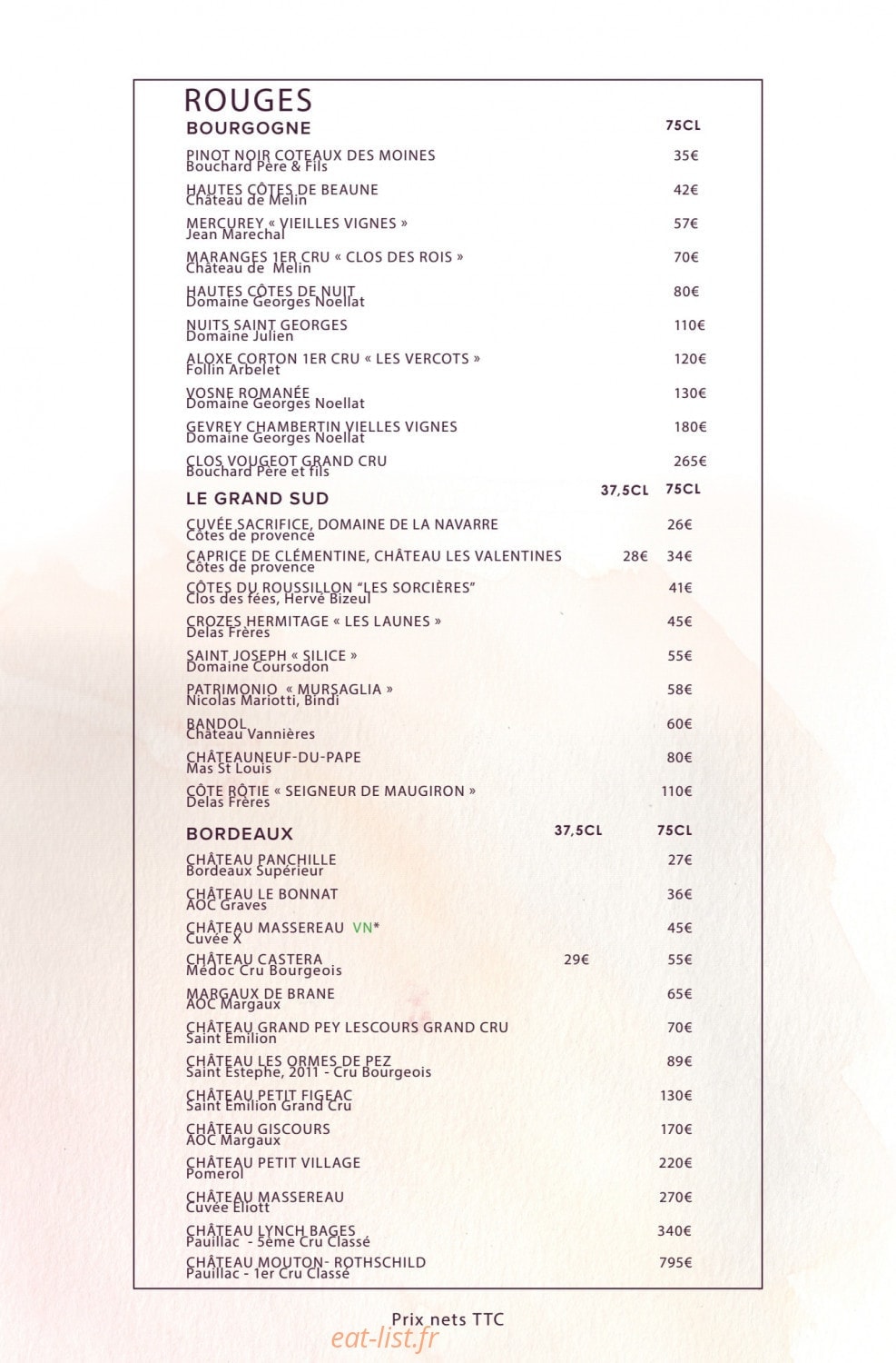 La Langouste — carte page 5