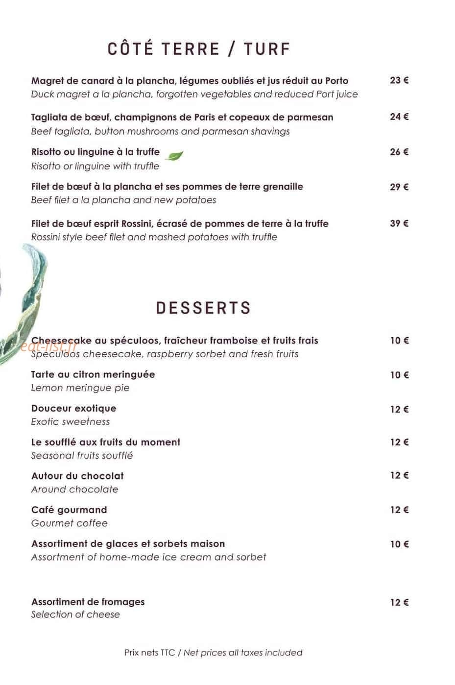 La Langouste — carte page 2