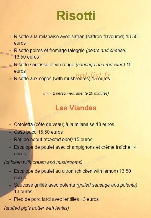La milanesina — carte page 4