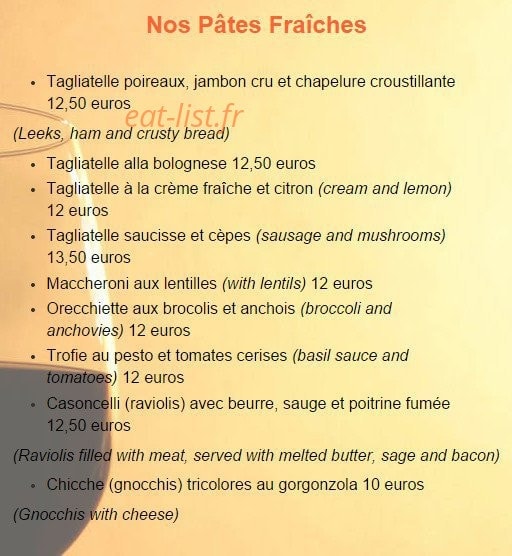 La milanesina — carte page 3