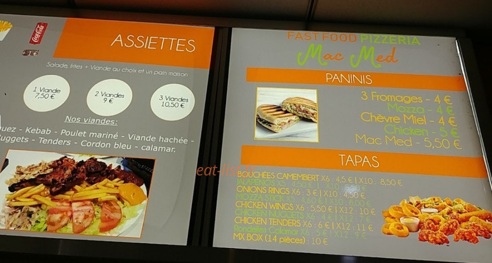 La Nicoise Mac-med — carte page 1