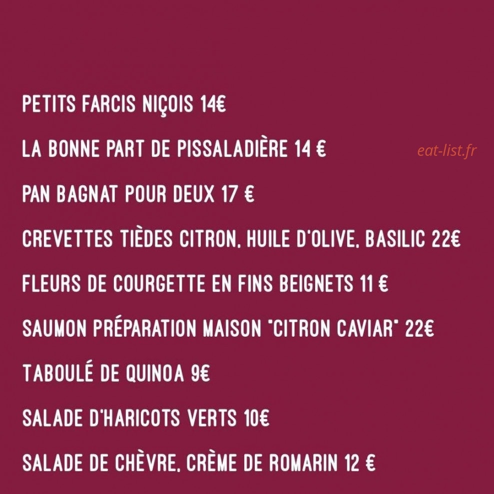 La Petite Maison à Nice Menu Et Photos