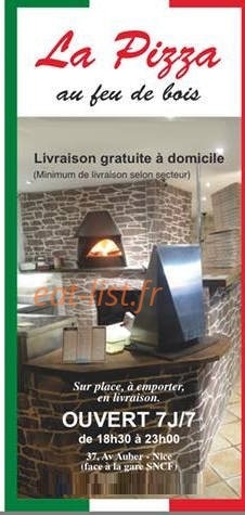 La Pizza Au Feu De Bois — carte page 1