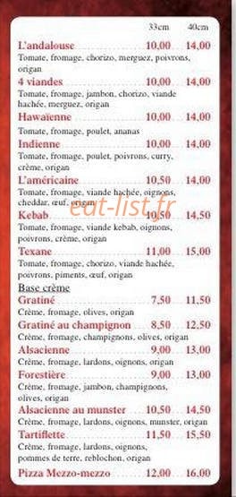 La Pizza Au Feu De Bois — carte page 4
